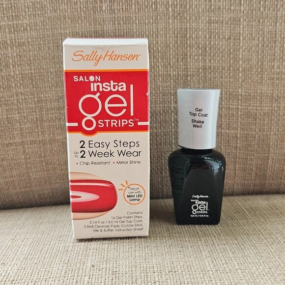 Sally Hansen Salon Insta Gel Strips Mirror Shine Chip Resistant 2 easy step NWT - Picture 1 of 8